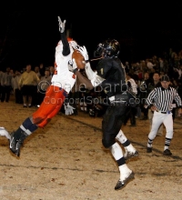 Lance Lewis hauls in a touchdown pass from Dee Bost. 